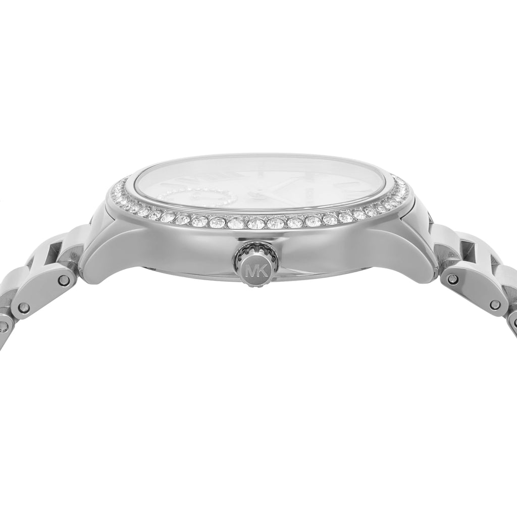Michael Kors Sage Three-Hand White Dial Silver Steel Strap Watch for Women - MK4807 Buy Now By Michael Kors
