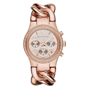 Michael Kors Runway Rose Gold Dial Rose Gold Steel Strap Watch for Women - MK3247 Buy Now By Michael Kors