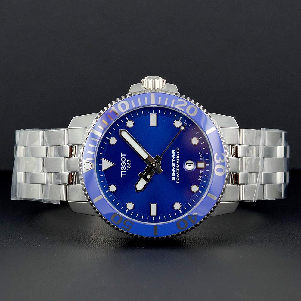 Tissot Seastar 1000 Powermatic 80 Blue Dial Silver Steel Strap Watch For Men - T120.407.11.041.00 Buy Now By Tissot