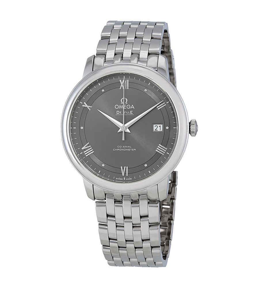 Omega De Ville Prestige Co-Axial Automatic Grey Dial Silver Steel Strap Watch for Men - 424.10.40.20.06.001 Buy Now By Omega
