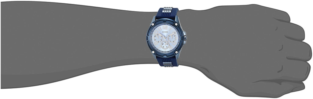 Guess Delta Blue Dial Blue Silicone Strap Watch for Men - GW0051G4 Buy Now By Guess