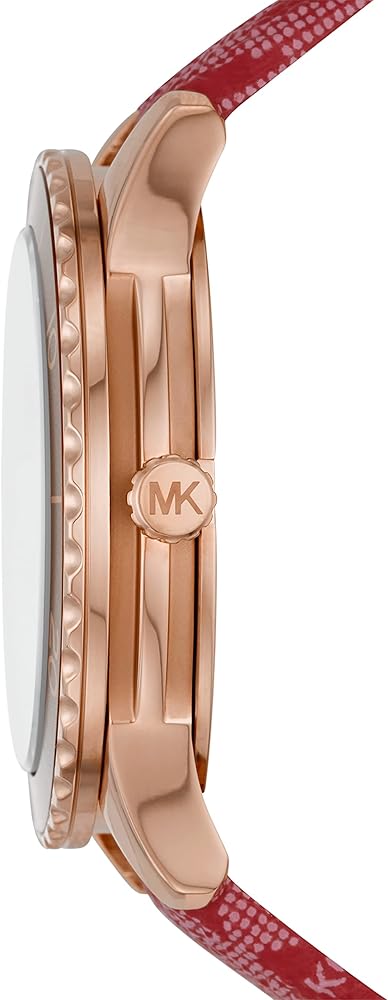 Michael Kors Runway Three-Hand Quartz Red Dial Red Leather Strap Watch For Women - MK7179 Buy Now By Michael Kors