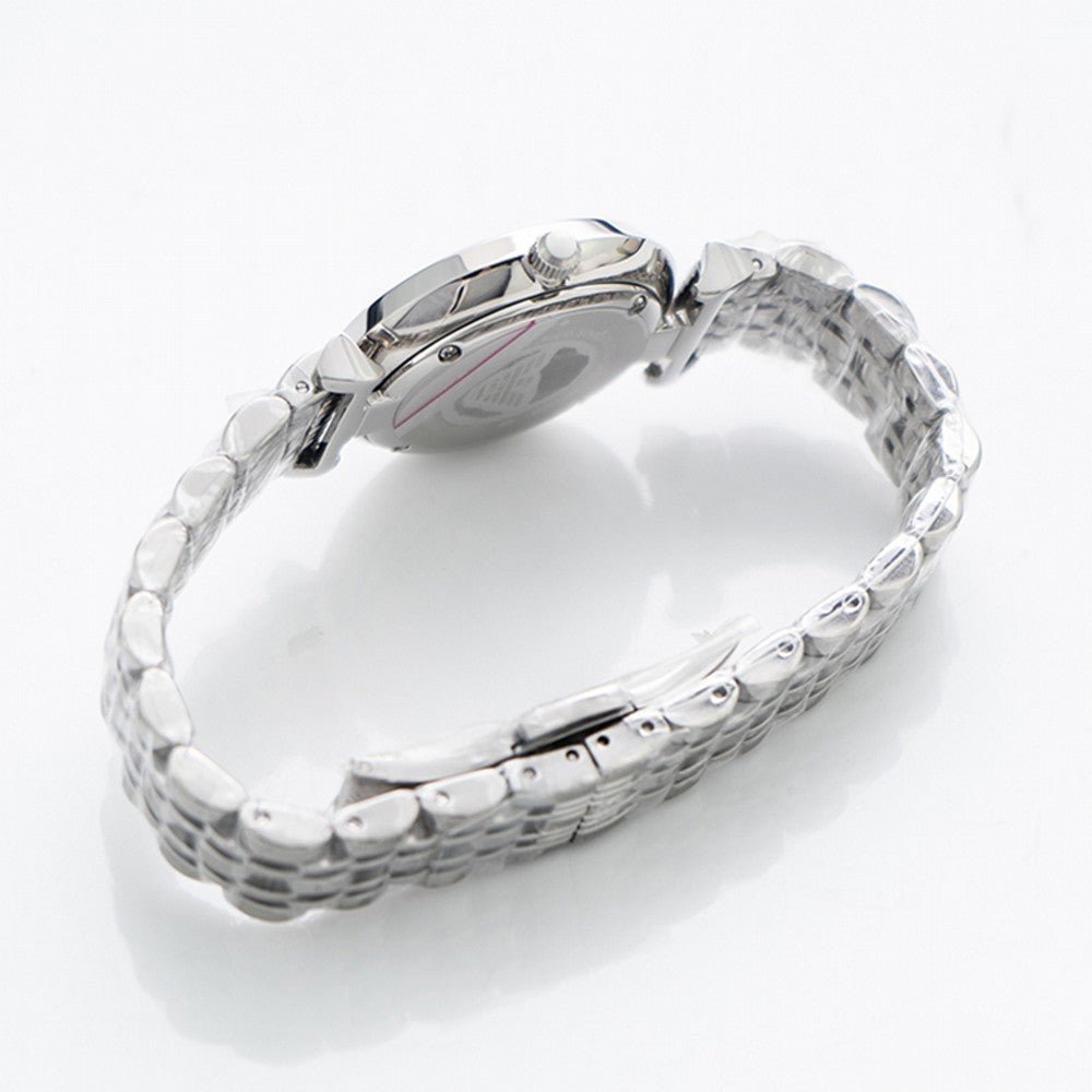 Emporio Armani Gianni T Bar White Marble Dial Silver Steel Strap Watch For Women - AR11170 Buy Now By Emporio Armani