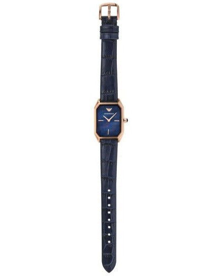 Emporio Armani Gioia Quartz Mother of Pearl Blue Dial Blue Leather Strap Watch For Women - AR11426 Buy Now By Emporio Armani
