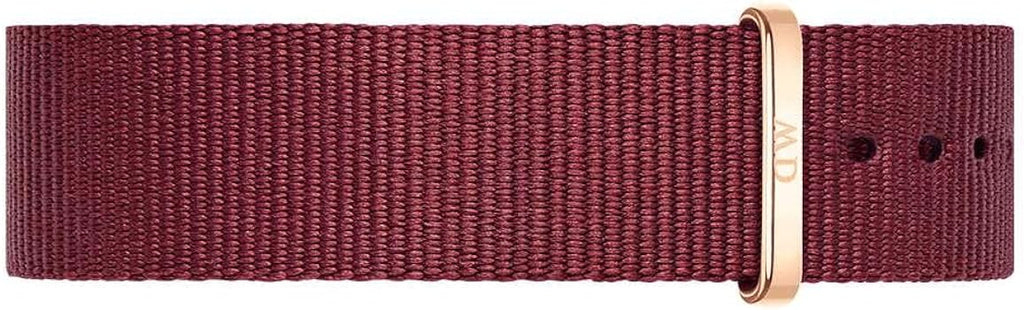 Daniel Wellington Classic Roselyn Black Dial Maroon Nylon Strap Watch For Women - DW00100273 Buy Now By Daniel Wellington