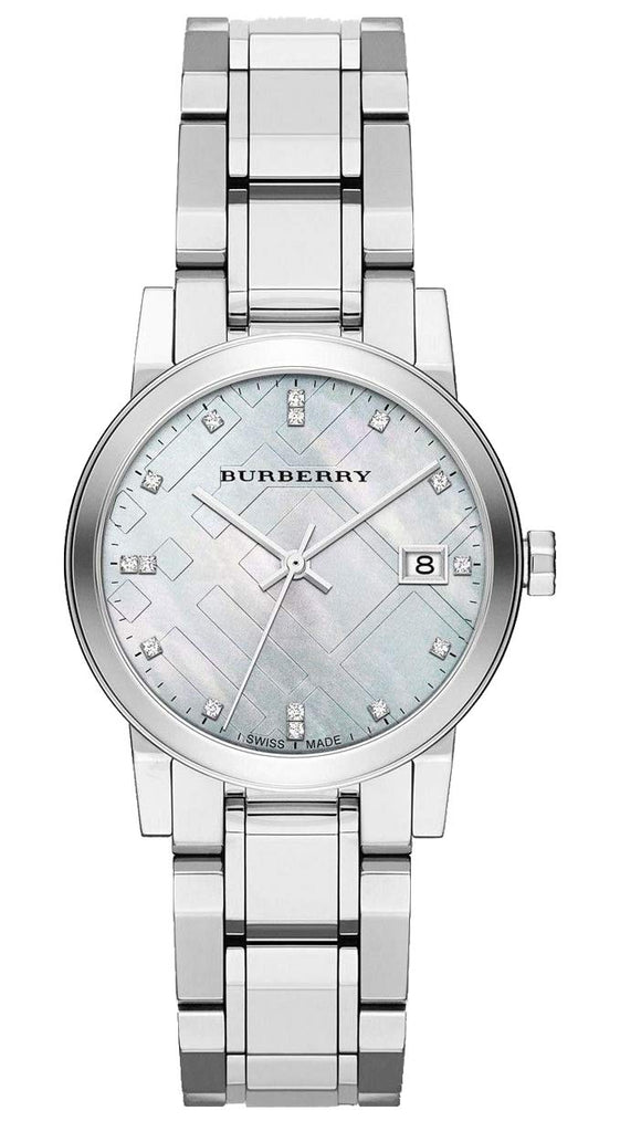 Burberry The City Diamonds Silver Dial Silver Steel Strap Watch for Women - BU9125 Buy Now By Burberry