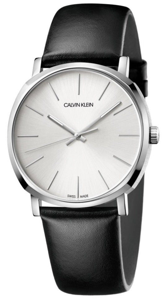 Calvin Klein Posh Silver Dial Black Leather Strap Watch for Men - K8Q311C6 Buy Now By Calvin Klein
