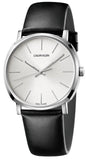 Calvin Klein Posh Silver Dial Black Leather Strap Watch for Men - K8Q311C6 Buy Now By Calvin Klein