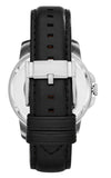 Fossil Grant Skeleton White Dial Black Leather Strap Watch for Men - ME3053 Buy Now By Fossil