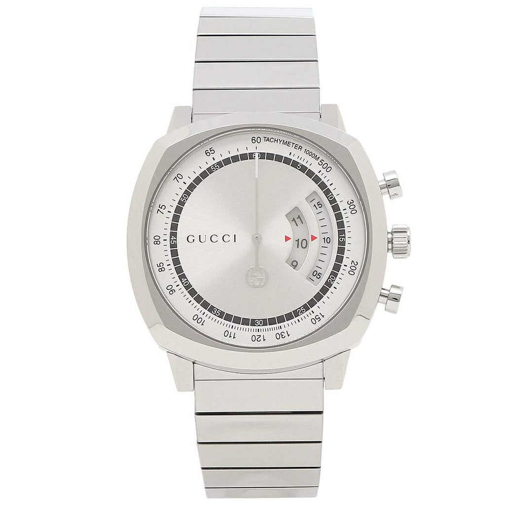 Gucci Grip Collection Quartz Silver Dial Silver Steel Strap Watch For Men - YA157302 Buy Now By Gucci