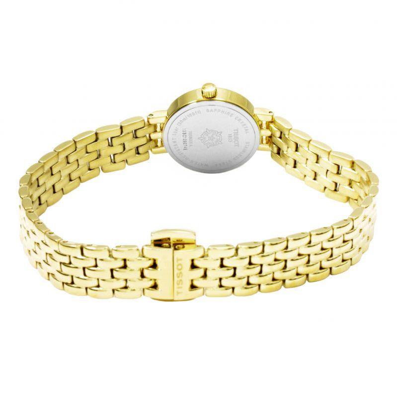 Tissot T-Lady Lovely Mother of Pearl Dial Gold Steel Strap Watch For Women - T058.009.63.116.00 Buy Now By Tissot