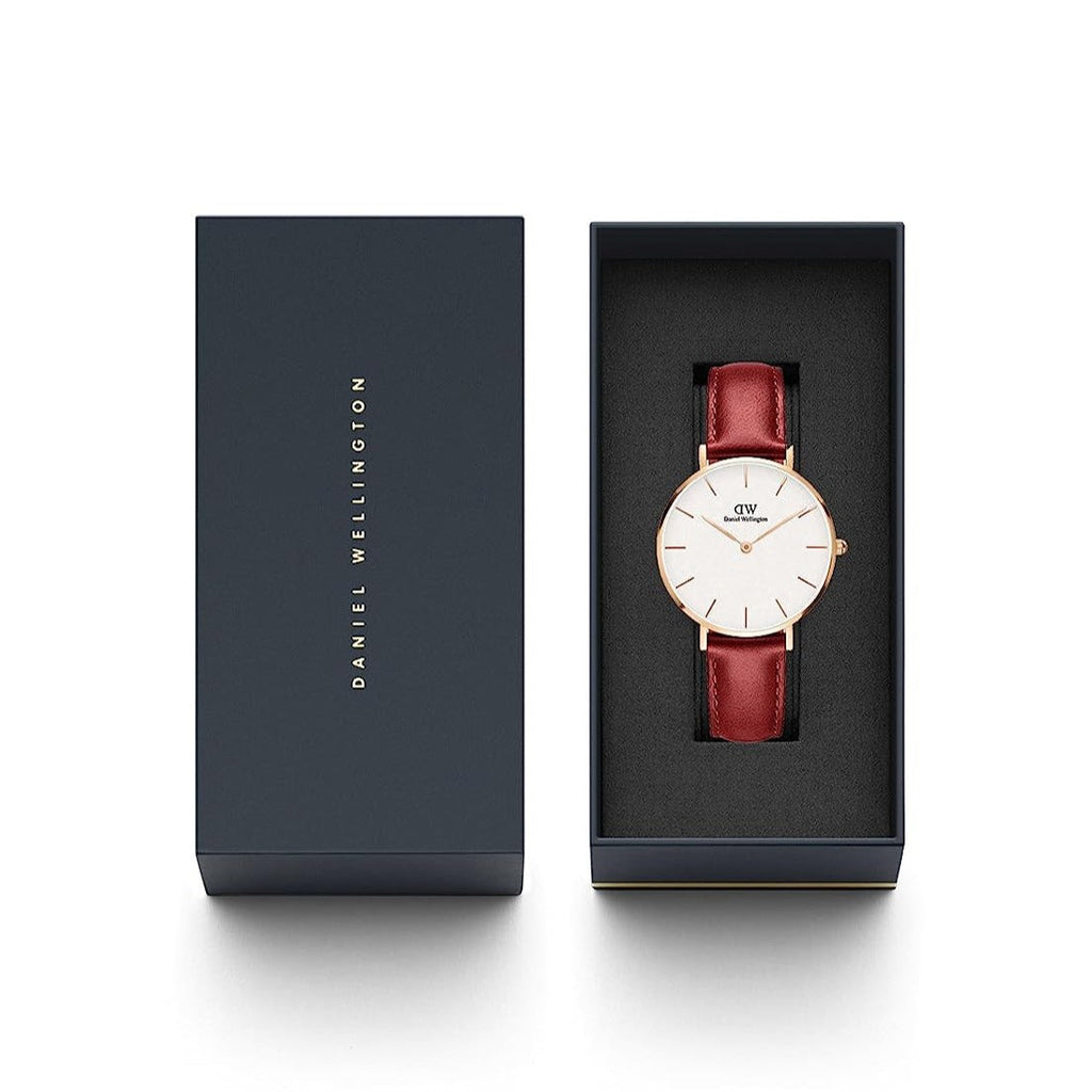 Daniel Wellington Classic Suffolk White Dial Brown Leather Strap Watch For Women - DW00100120 Buy Now By Daniel Wellington