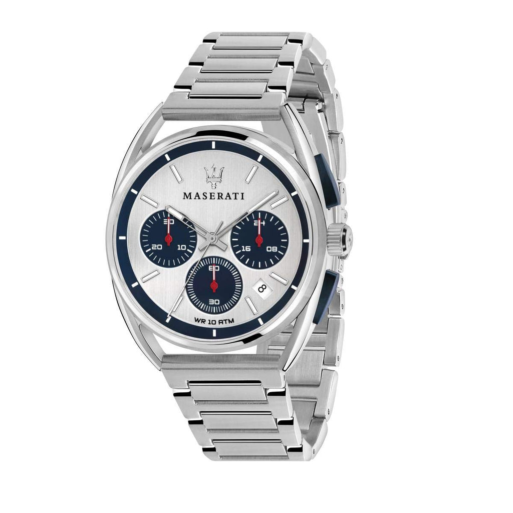Maserati Trimarano Chronograph Silver Dial Silver Stainless Steel Strap Watch For Men - R8873632001 Buy Now By Maserati