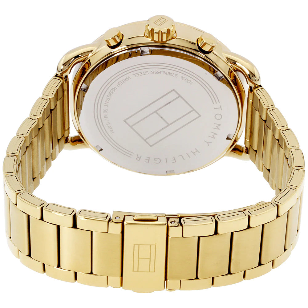 Tommy Hilfiger Quartz White Dial Gold Steel Strap Watch for Men - 1791455 Buy Now By Tommy Hilfiger