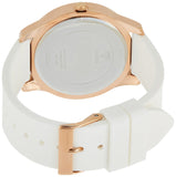 Guess Crush Crystals Gold Dial White Rubber Strap Watch for Women - W1223L3 Buy Now By Guess