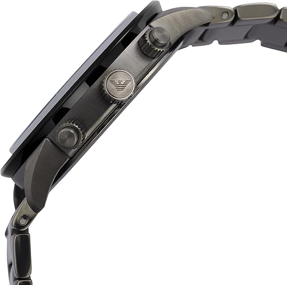 Emporio Armani Mario Chronograph White Dial Black Steel Strap Watch For Men - AR11471 Buy Now By Emporio Armani