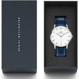 Daniel Wellington Dapper Somerset White Dial Blue Leather Strap Watch For Men - DW00100192 Buy Now By Daniel Wellington