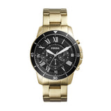 Fossil Inscription Automatic Black Dial Gold Steel Strap Watch for Men - FS5267 Buy Now By Fossil