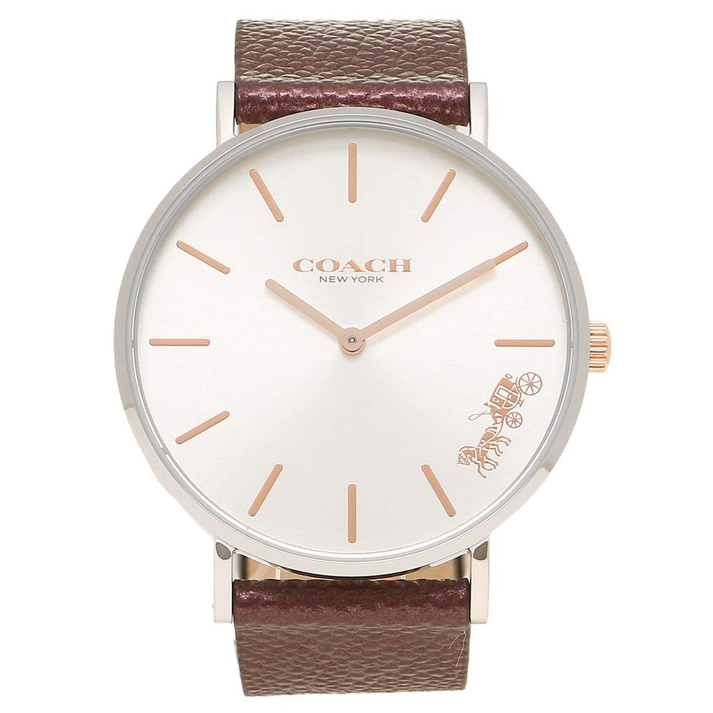 Coach Perry White Dial Brown Leather Strap Watch for Women - 14503154 Buy Now By Coach