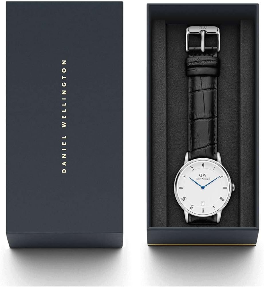 Daniel Wellington Dapper Reading White Dial Black Leather Strap Watch For Men - DW00100108 Buy Now By Daniel Wellington