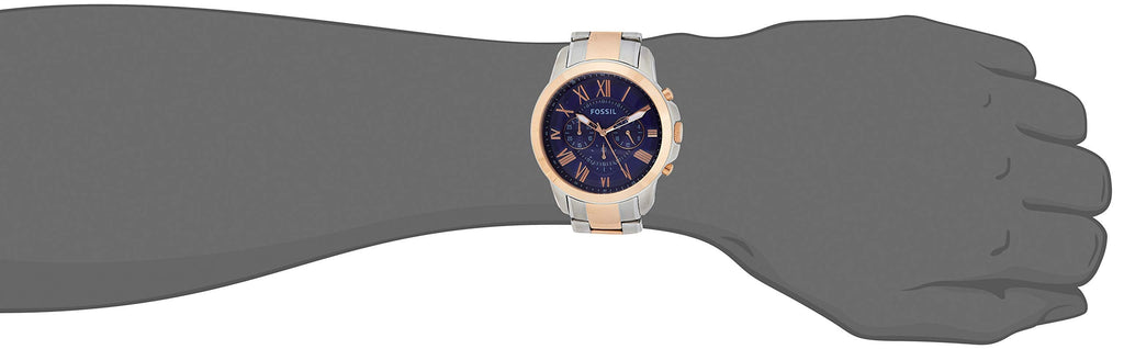 Fossil Grant Chronograph Blue Dial Two Tone Steel Strap Watch for Men - FS5024 Buy Now By Fossil