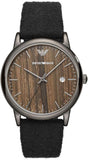 Emporio Armani Luigi Analog Brown Dial Black Leather Strap Watch For Men - AR11156 Buy Now By Emporio Armani