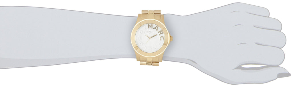 Marc Jacobs Rivera White Dial Gold Steel Strap Watch for Women - MBM3134 Buy Now By Marc Jacobs