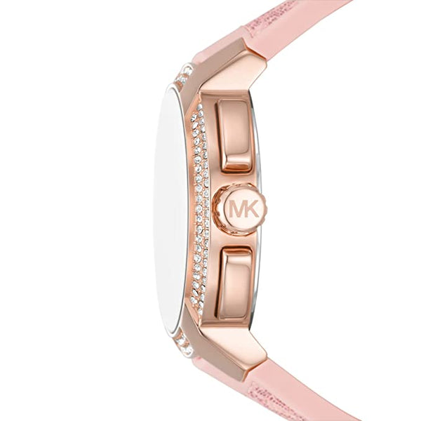 Michael Kors Sidney Multifunction White Dial Pink Silicone Strap Watch For Women - MK7222 Buy Now By Michael Kors