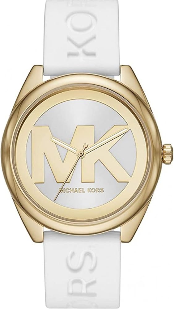 Michael Kors Janelle Three Hand Silver Dial White Rubber Strap Watch For Women - MK7141 Buy Now By Michael Kors