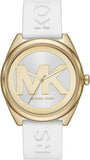 Michael Kors Janelle Three Hand Silver Dial White Rubber Strap Watch For Women - MK7141 Buy Now By Michael Kors