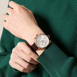 Calvin Klein High Noon Silver Dial Brown Leather Strap Watch for Men - K8M276G6 Buy Now By Calvin Klein