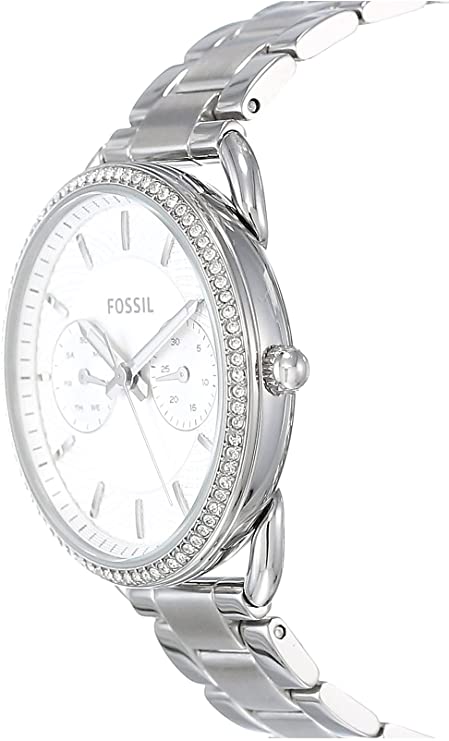 Fossil Tailor White Dial Silver Steel Strap Watch for Women - ES4262 Buy Now By Fossil