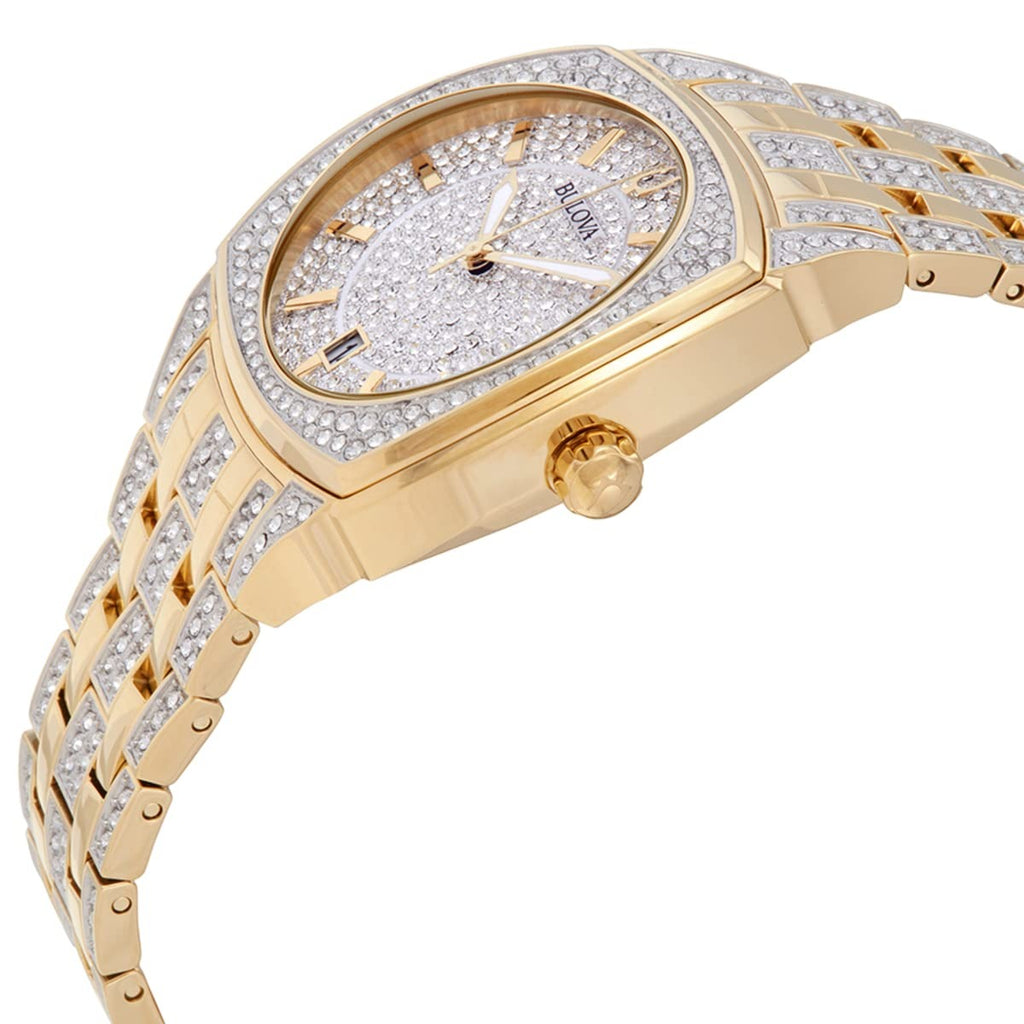 Bulova Phantom Crystal Silver Dial Two Tone Steel Strap Watch for Men - 98B323 Buy Now By Bulova