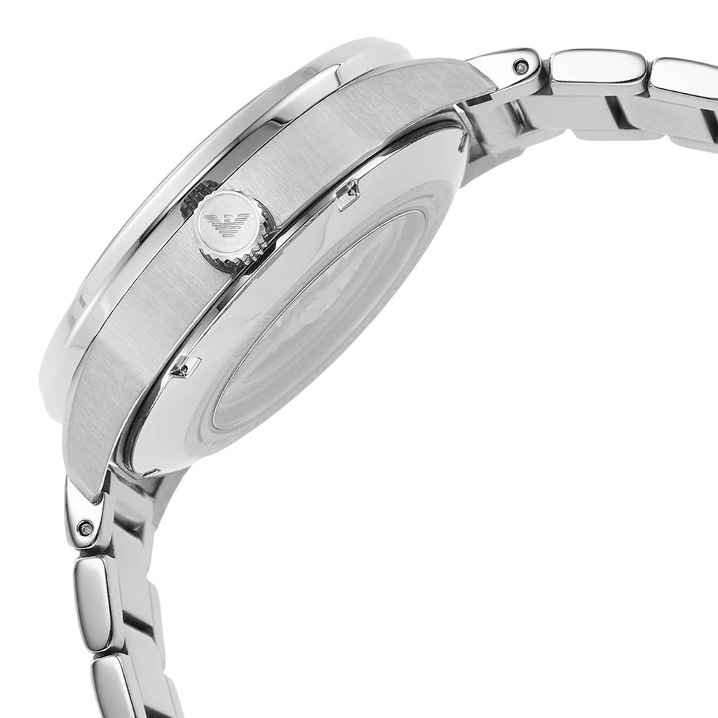 Emporio Armani Mario Chronograph Automatic Blue Dial Silver Steel Strap Watch For Men - AR60052 Buy Now By Emporio Armani