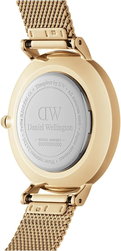 Daniel Wellington Petite Evergold Black Dial Gold Mesh Strap Watch For Women - DW00100345 Buy Now By Daniel Wellington