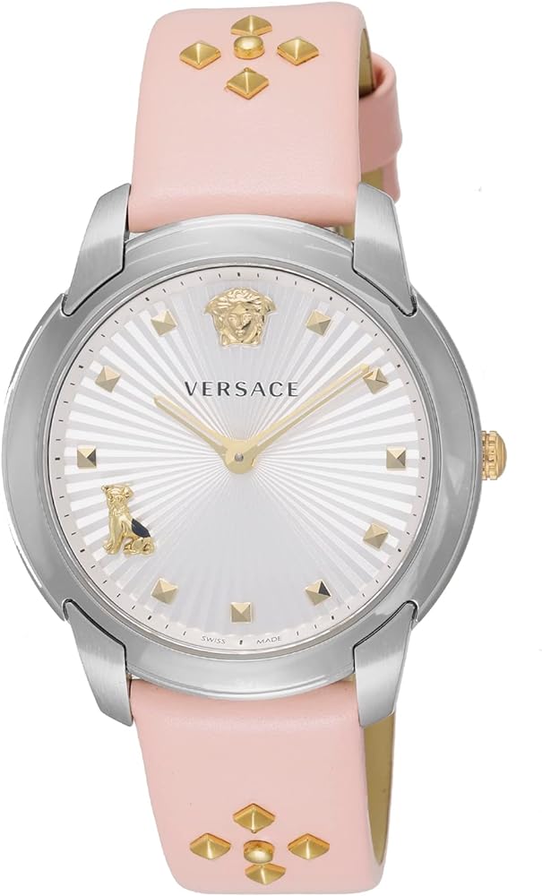 Versace Audrey Quartz White Dial Pink Leather Strap Watch for Women - VELR00119 Buy Now By Versace