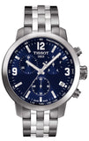 Tissot PRC 200 Chronograph Blue Dial Silver Steel Strap Watch For Men - T055.417.11.047.00 Buy Now By Tissot