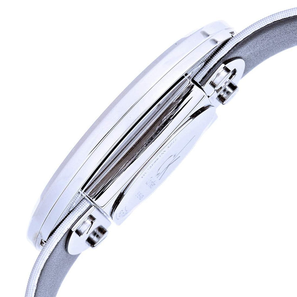Calvin Klein Glam Transparent Silver Dial Grey Leather Strap Watch for Women - K9423193 Buy Now By Calvin Klein