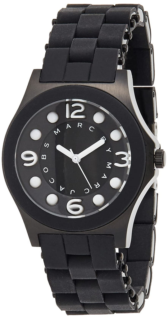 Marc Jacobs Pelly Black Dial Black Silicone Strap Watch for Women - MBM2528 Buy Now By Marc Jacobs