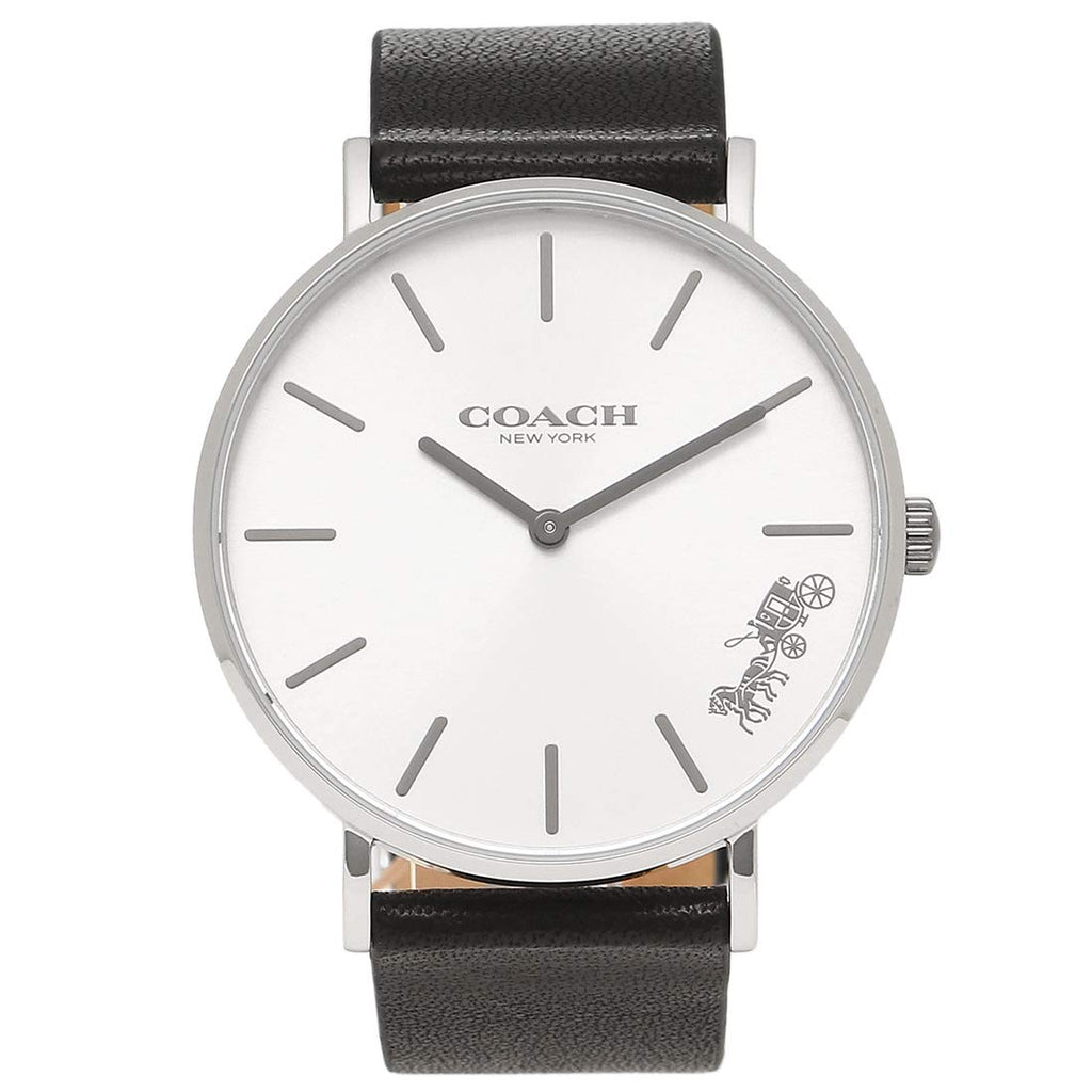 Coach Perry White Dial Black Leather Strap Watch for Women - 14503115 Buy Now By Coach