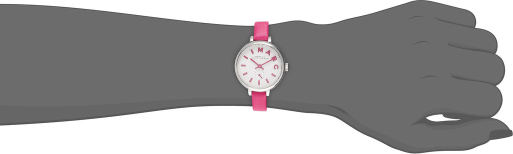 Marc Jacobs Sally White Dial Pink Leather Strap Watch for Women - MBM1353 Buy Now By Marc Jacobs