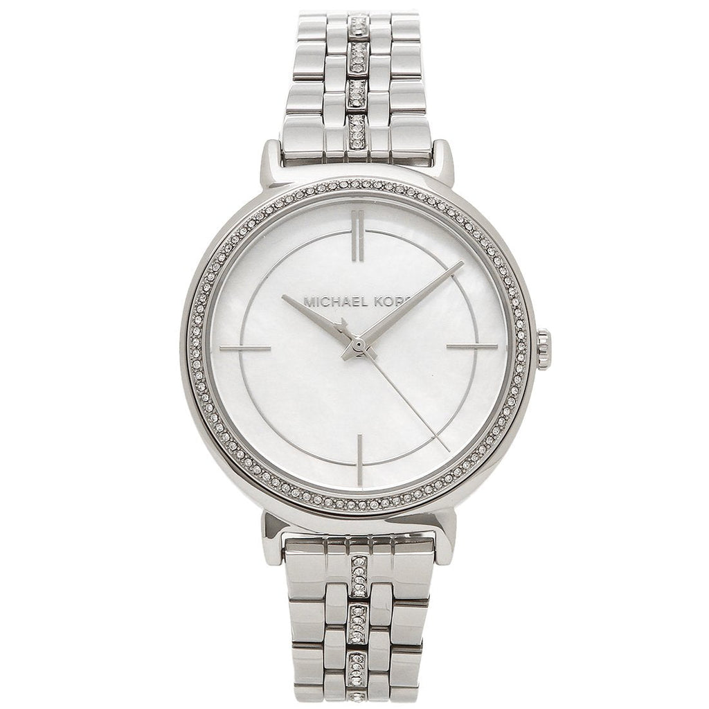 Michael Kors Cinthia White Mother of Pearl Dial Silver Steel Strap Watch for Women for Women - MK3641 Buy Now By Michael Kors