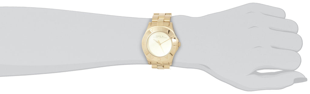Marc Jacobs Blade Gold Dial Gold Steel Strap Watch for Women - MBM3126 Buy Now By Marc Jacobs