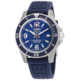 Breitling Superocean 44mm Automatic Blue Dial Blue Rubber Strap Watch for Men - A17367D81C1S2 Buy Now By Breitling