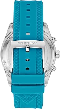 Michael Kors Hadyn Analog Silver Dial Blue Rubber Strap Watch for Women - MK7485 Buy Now By Michael Kors