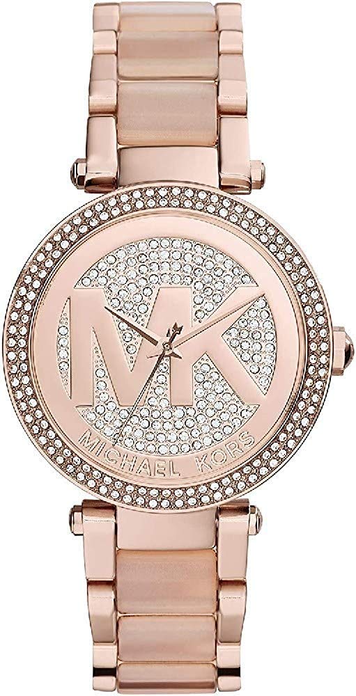 Michael Kors Parker Pink Dial Pink Steel Strap Watch for Women - MK6176 Buy Now By Michael Kors