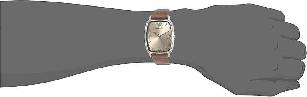Emporio Armani Epsilon Quartz Brown Dial Brown Leather Strap Watch For Men - AR2489 Buy Now By Emporio Armani
