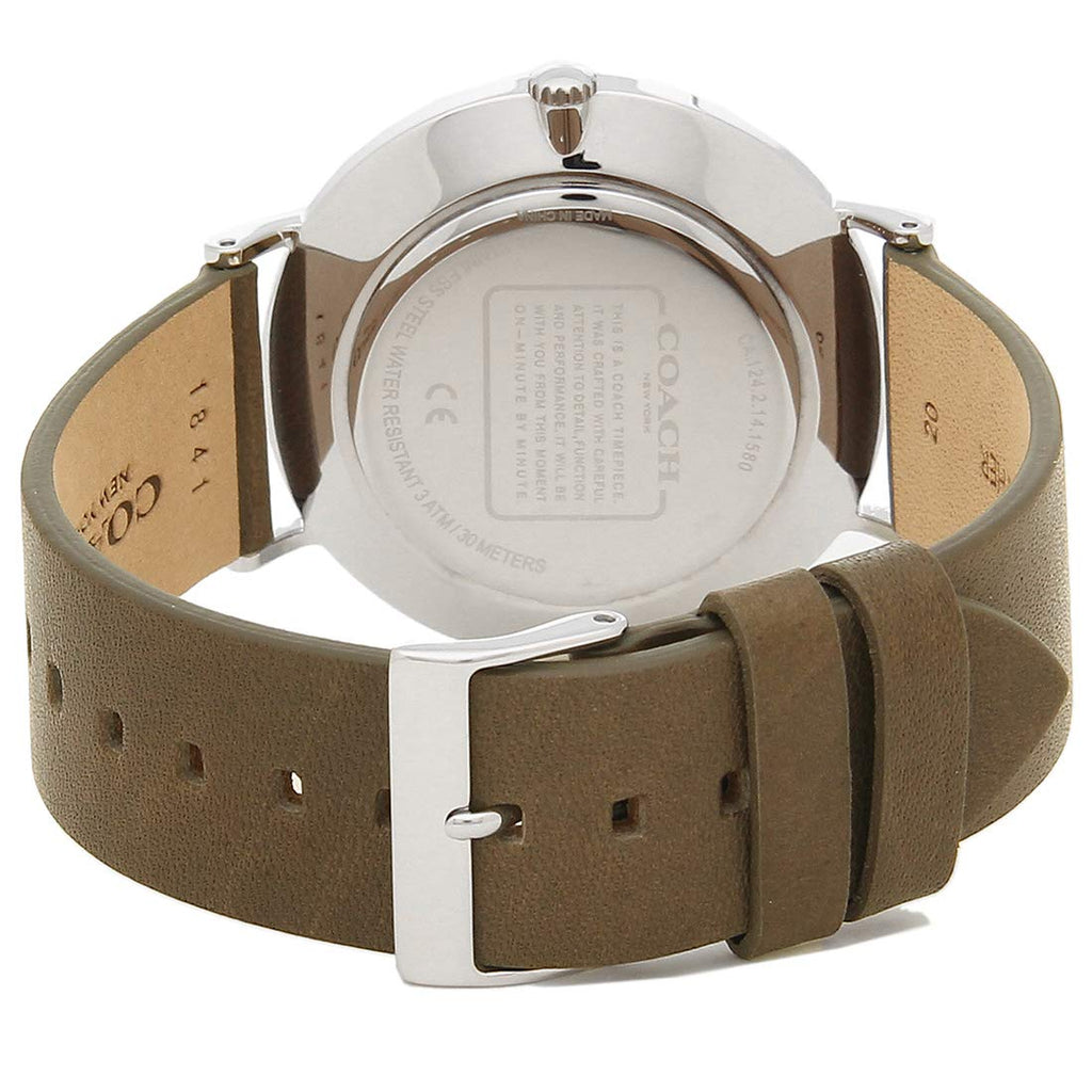 Coach Charles Grey Dial Brown Leather Strap Watch for Men - 14602153 Buy Now By Coach