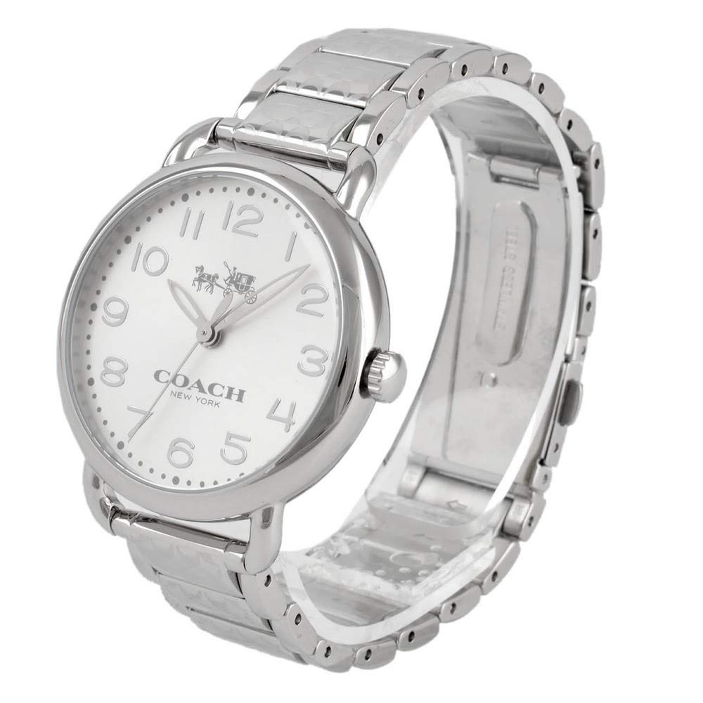 Coach Delancey White Dial Silver Steel Strap Watch for Women - 14502495 Buy Now By Coach