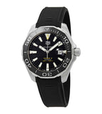 Tag Heuer Aquaracer Calibre 5 Automatic Black Dial Black Rubber Strap Watch for Men - WAY201A.FT6142 Buy Now By Tag Heuer